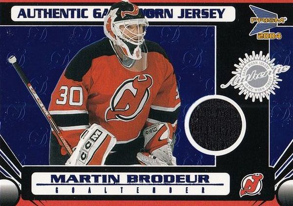 jersey karta MARTIN BRODEUR 03-04 Prism Authentic Game-Worn Jerseys /90