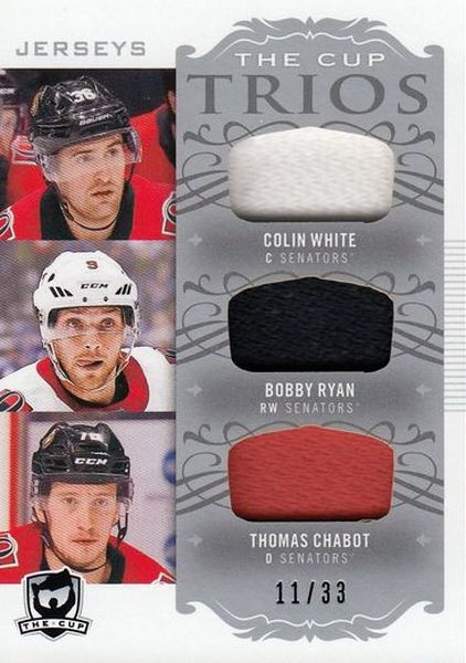 jersey karta WHITE/RYAN/CHABOT 18-19 UD The CUP Trios Jersey /33