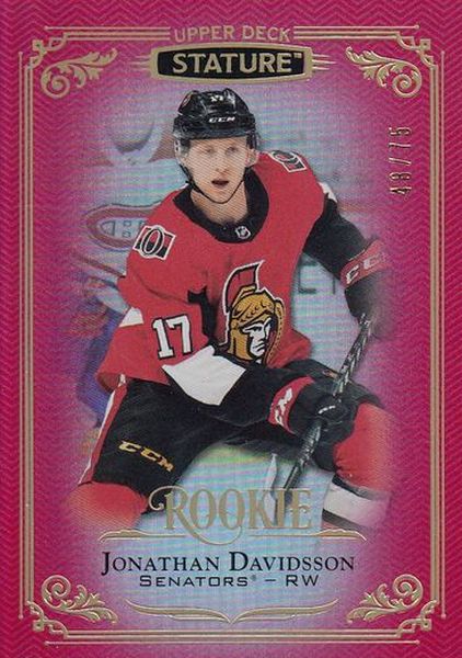 insert RC karta JONATHAN DAVIDSSON 19-20 Stature Rookie Red /75