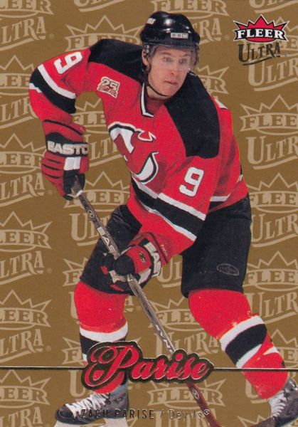 paralel karta ZACH PARISE 07-08 Fleer Ultra Gold Medallion číslo 84