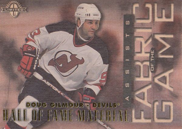 insert karta DOUG GILMOUR 97-98 Donruss Limited Fabric of the Game /250