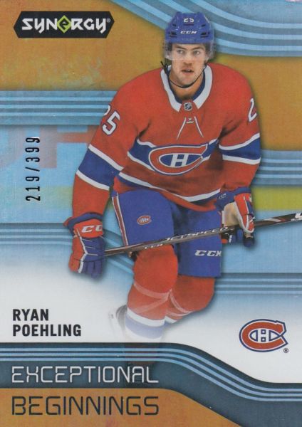 insert RC karta RYAN POEHLING 19-20 Synergy Exceptional Beginnings /399