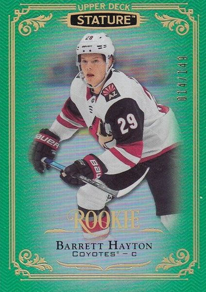insert RC karta BARRETT HAYTON 19-20 Stature Rookie Green /149
