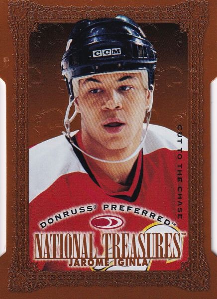 insert karta JAROME IGINLA 97-98 Donruss Preferred National Treasures