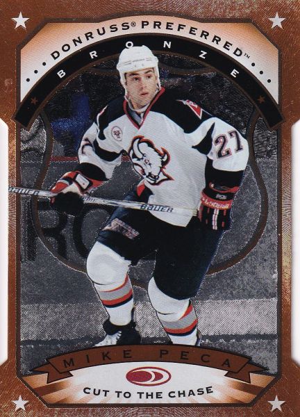 paralel karta MIKE PECA 97-98 Donruss Preferred Bronze Cut to the Chase