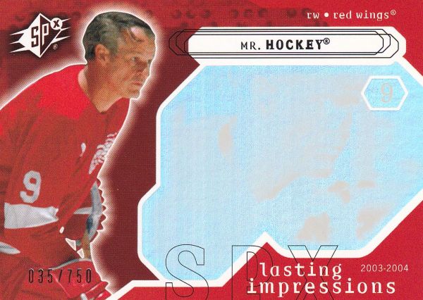 insert karta GORDIE HOWE 03-04 SPx Lasting Impressions /750