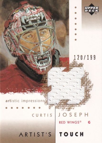 jersey karta CURTIS JOSEPH 02-03 Artistic Impressions Artist´s Touch Gold /199