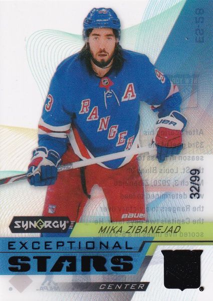 insert karta MIKA ZIBANEJAD 20-21 Synergy Exceptional Stars Black /99