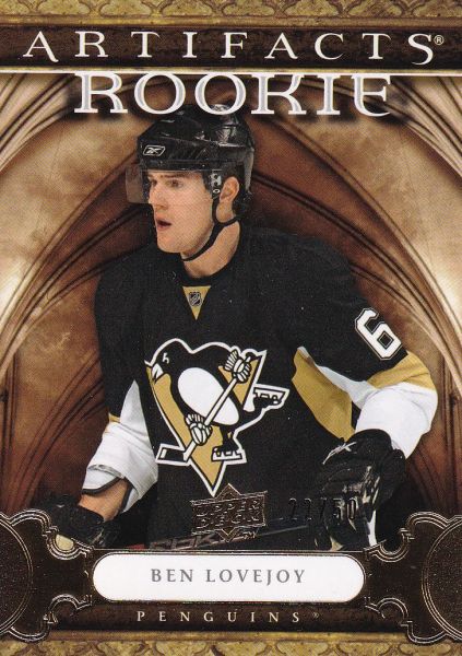 insert RC karta BEN LOVEJOY 09-10 Artifacts Rookie Gold /50