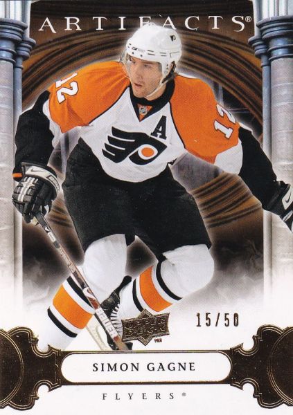 paralel karta SIMON GAGNE 09-10 Artifacts Gold /50