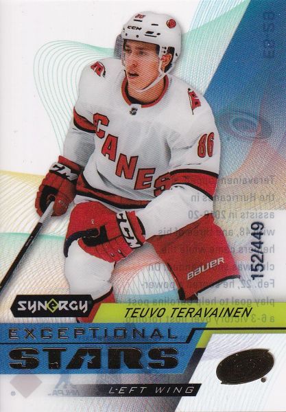 insert karta TEUVO TERAVAINEN 20-21 Synergy Exceptional Stars Gold /449