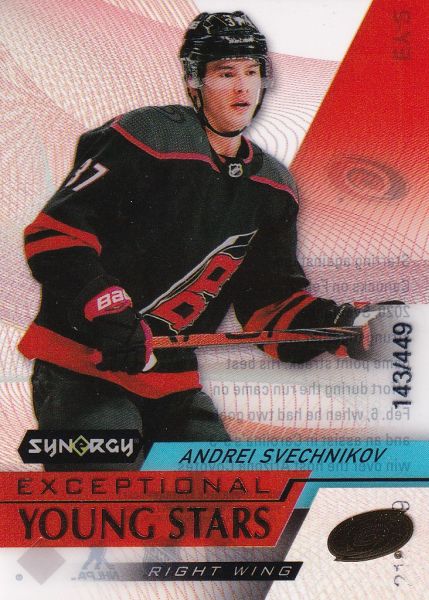 insert karta ANDREI SVECHNIKOV 20-21 Synergy Exceptional Young Stars Gold /449
