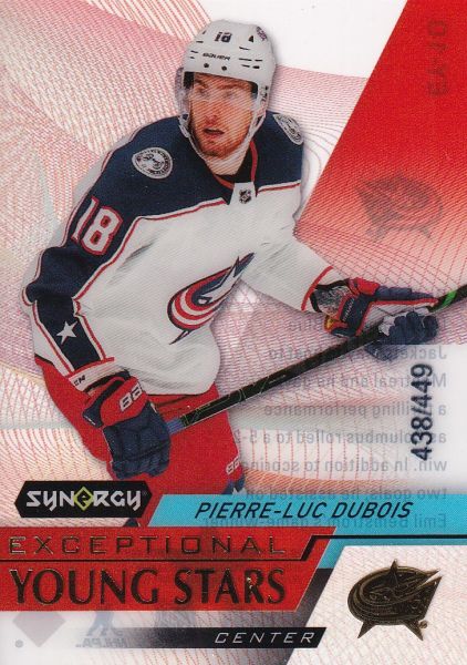 insert karta PIERRE-LUC DUBOIS 20-21 Synergy Exceptional Young Stars Gold /449