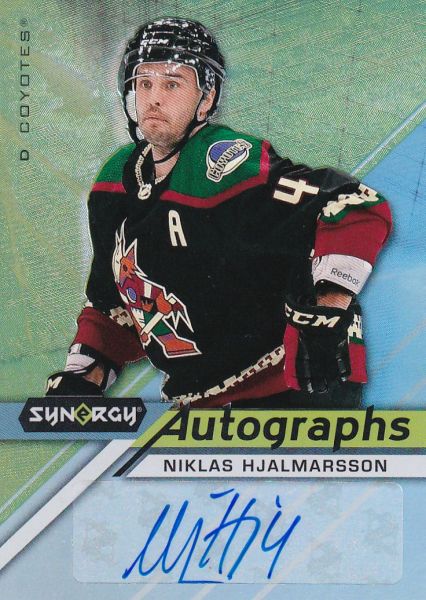 AUTO karta NIKLAS HJALMARSSON 20-21 Synergy Autographs číslo AR-HJ