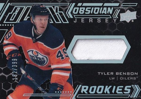 jersey RC karta TYLER BENSON 20-21 SPx UD Black Obsidian Rookies Jersey /399