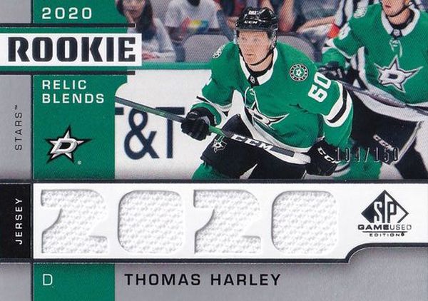 jersey RC karta THOMAS HARLEY 20-21 SPGU Rookie Relic Blends /150