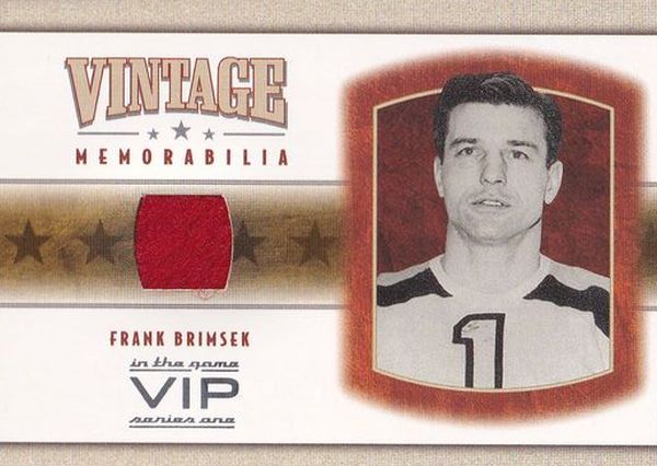 jersey karta FRANK BRIMSEK 03-04 ITG VIP Vintage Memorabilia /20