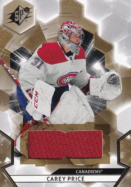 jersey karta CAREY PRICE 20-21 SPx Materials číslo 31