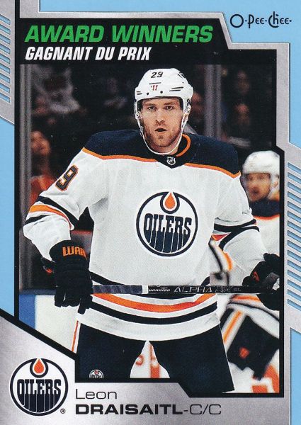 insert karta LEON DRAISAITL 20-21 OPC Update Award Winners Blue číslo 604