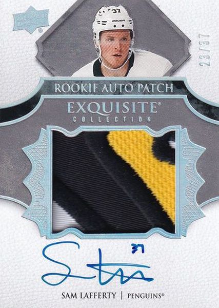 AUTO RC patch karta SAM LAFFERTY 19-20 Exquisite Rookie Auto Patch /37