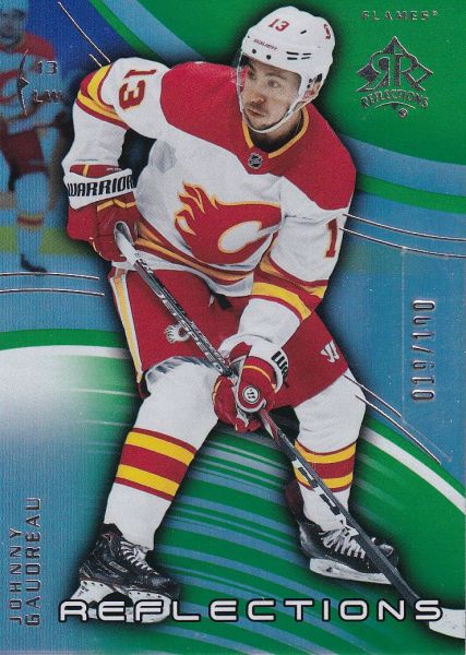 insert karta JOHNNY GAUDREAU 20-21 Extended Triple Dimensions Reflections /100