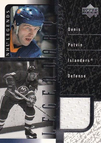jersey karta DENIS POTVIN 00-01 NHL Legends Legendary Game Jersey číslo J-DP