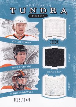 jersey karta GIROUX/RICHARDS/BOBROVSKY 11-12 Artifacts Tundra Trios /149