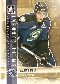 řadová karta ADAM LOWRY 11-12 Heroes and Prospects číslo 66