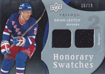 spectrum jersey karta BRIAN LEETCH 09-10 Trilogy Honorary Swatches /10
