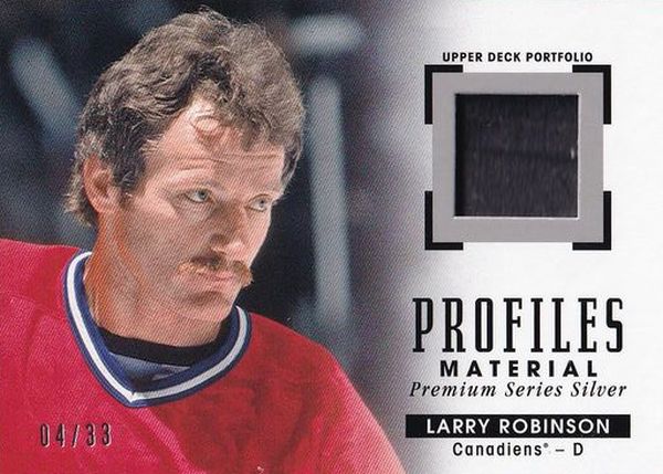 stick karta LARRY ROBINSON 15-16 Portfolio Profiles Material Premium Silver /33