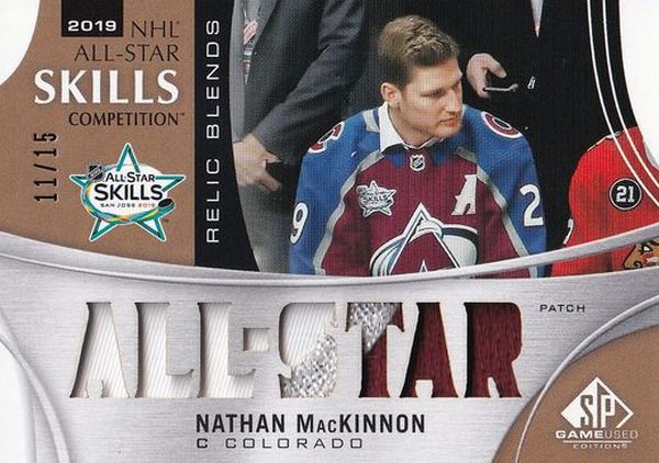 patch karta NATHAN MacKINNON 19-20 SPGU All-Star Skills Relic Blends /15