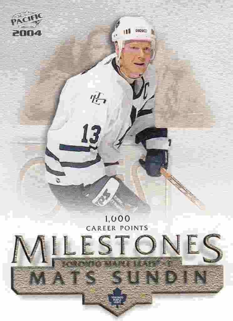 insert karta MATS SUNDIN 03-04 Pacific Milestones číslo 7