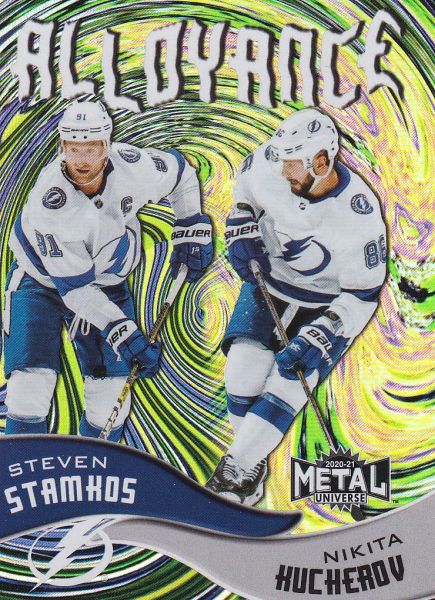 insert karta STAMKOS/KUCHEROV 20-21 Metal Universe Alloyance číslo AL-19