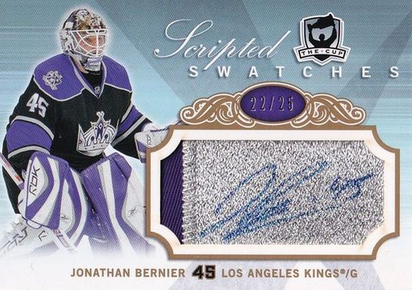 AUTO patch karta JONATHAN BERNIER 07-08 UD The CUP Scripted Swatches /25