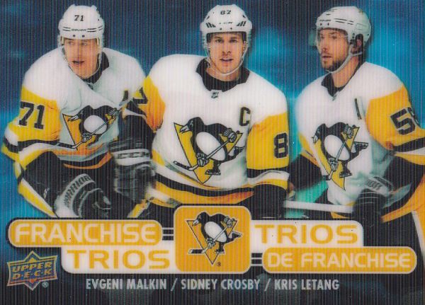 insert karta MALKIN/CROSBY/LETANG 20-21 Tim Hortons Franchise Trios číslo T-20