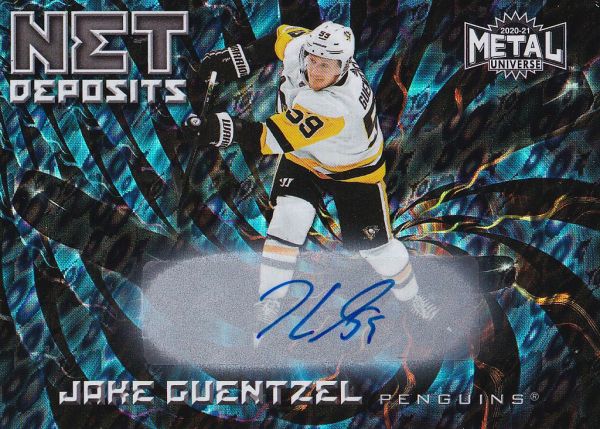 AUTO karta JAKE GUENTZEL 20-21 Metal Universe Net Deposits Gold Autographs 