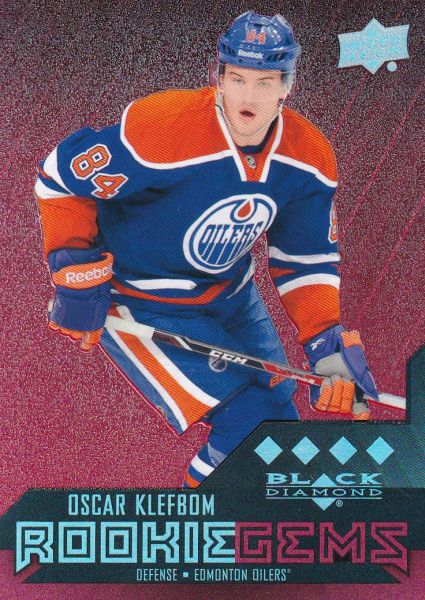 insert RC karta OSCAR KLEFBOM 14-15 Black Diamond Rookie Gems /150