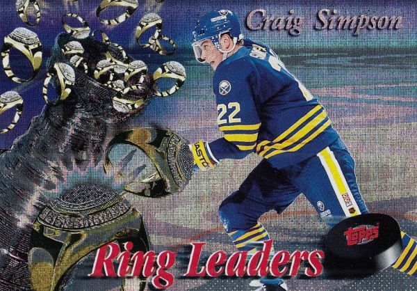 insert karta CRAIG SIMPSON 94-95 Topps Finest Ring Leaders číslo 7 of 20