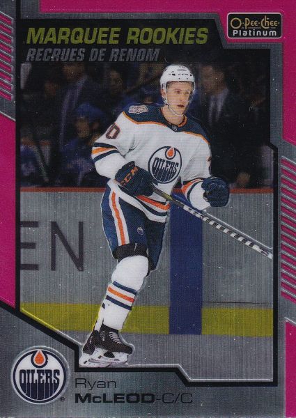 insert RC karta RYAN McLEOD 20-21 OPC Platinum Marquee Rookies Matte Pink