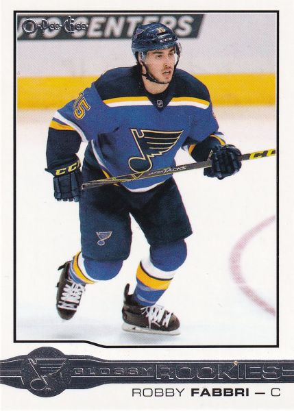 insert RC karta ROBBY FABBRI 15-16 UD Ser. 2 OPC Glossy Rookies číslo R-2