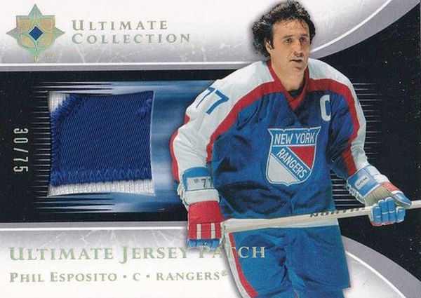 patch karta PHIL ESPOSITO 05-06 UD Ultimate Jersey /75