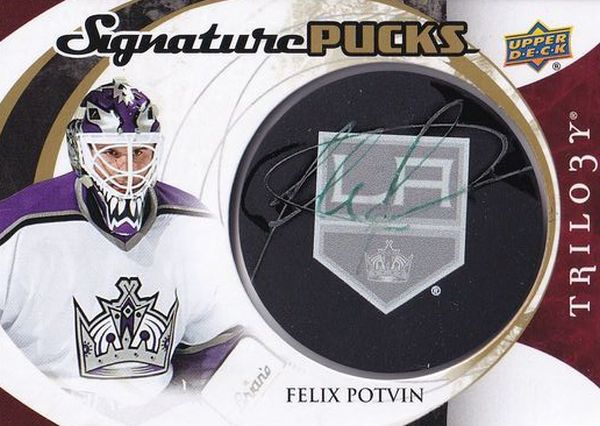 AUTO puck karta FELIX POTVIN 15-16 Trilogy Signature Pucks číslo SP-FP