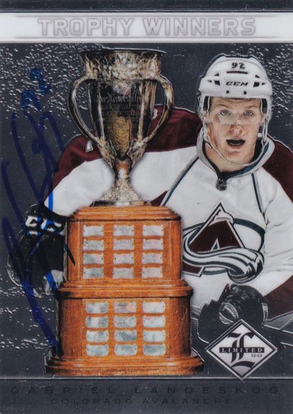 AUTO karta GABRIEL LANDESKOG 12-13 Limited Trophy Winners /99