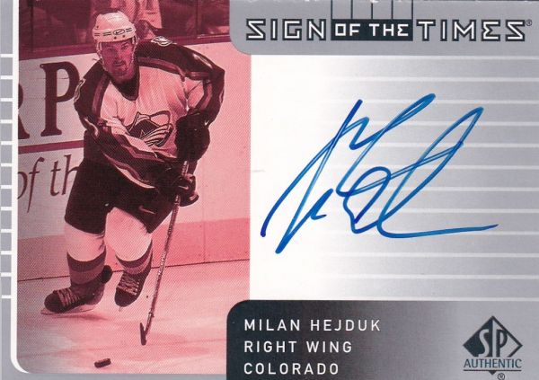 AUTO karta MILAN HEJDUK 01-02 SP Authentic Sign of the Times číslo MH