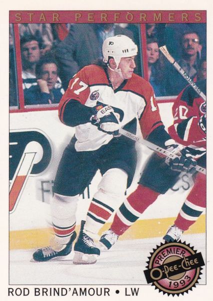 insert karta ROD BRIND´AMOUR 92-93 OPC Premier Star Performers číslo 9