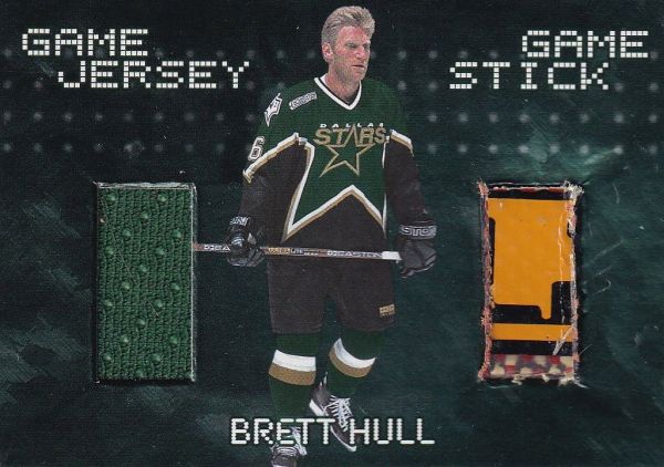 jersey stick karta BRETT HULL 99-00 BAP Millennium Game Jersey Stick /40