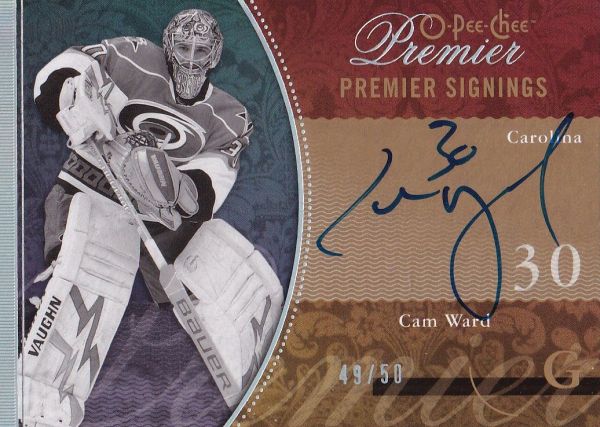 AUTO karta CAM WARD 09-10 OPC Premier Premier Signings /50