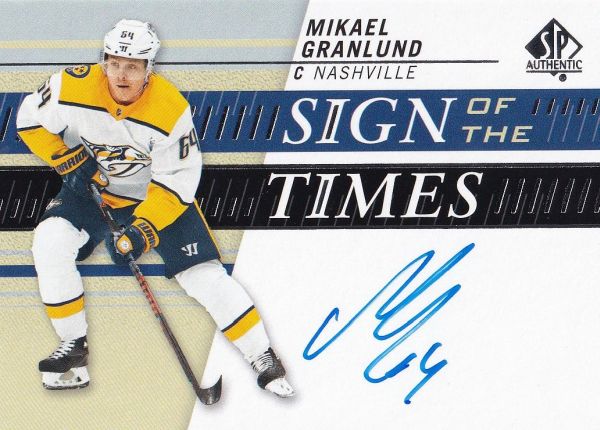 AUTO karta MIKAEL GRANLUND 19-20 SP Authentic Sign of the Times číslo SOTT-MG