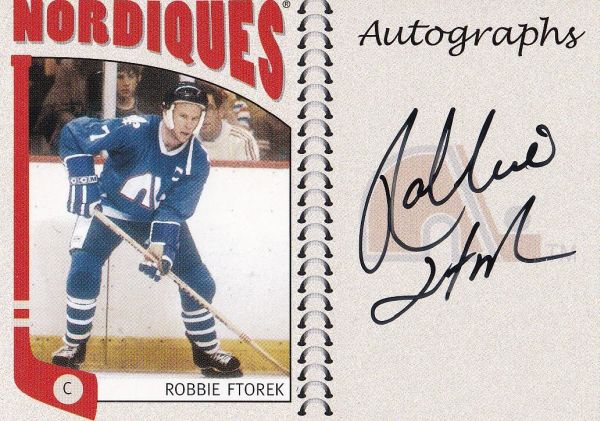 AUTO karta ROBBIE FTOREK 04-05 ITG Franchises Autographs číslo A-RFT