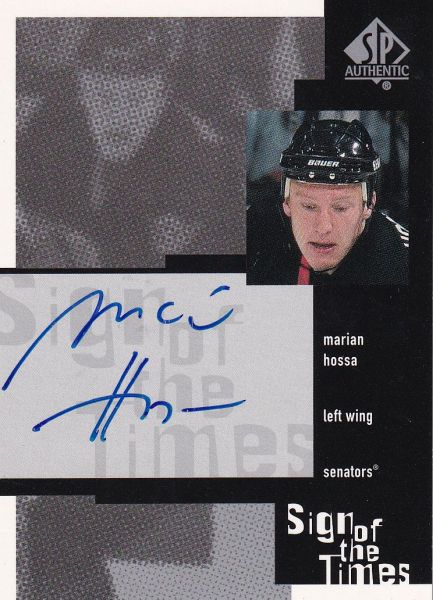 AUTO karta MARIAN HOSSA 99-00 SP Authentic Sign of the Times číslo MH